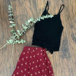 GOING FAST Garnet/maroon flowy shorts